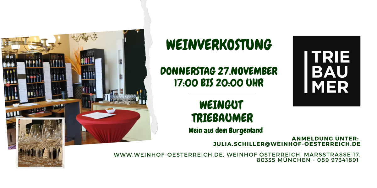 Weinverkostung mit dem Weingut Triebaumer am 27. November